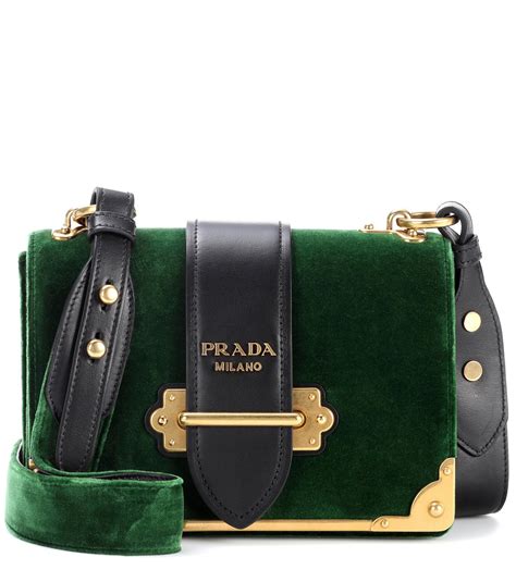 green and white prada shoulder bag